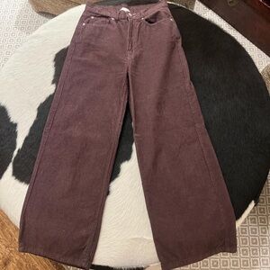 BDG Women's Flare Corduroy Pants in Plum